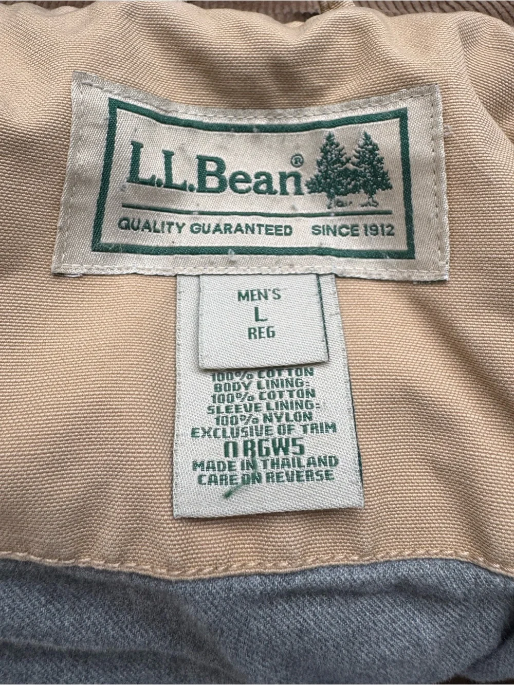Vintage 80s 90s Men’s L.L.Bean Blanket Lined Green Chore Barn Coat